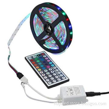 Huyaled IP65 Waterproof RGB LED Strip Kit with 24-Key IR Controller, 12V2A Adapter